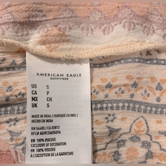 Excellent Condition, American Eagle Peasant Peplum Blouse w/Tassels, Size Small - Picture 6 of 8